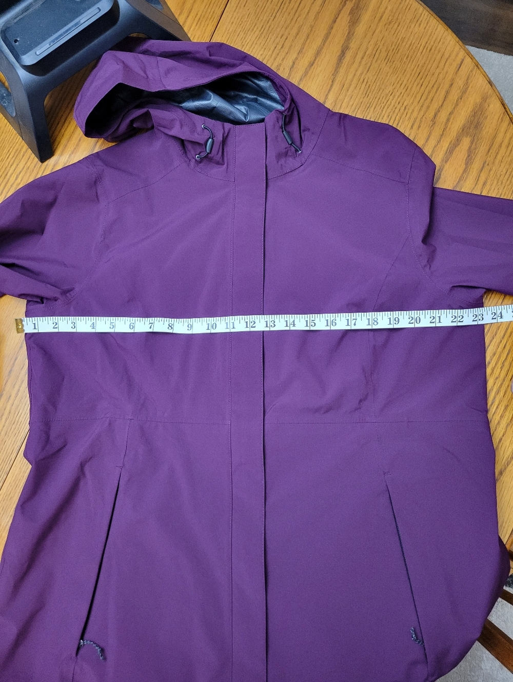Eddie Bauer Cloud Cap Waterproof Stretch Hooded Rain Parka Women’s XL Purple - Picture 12 of 13